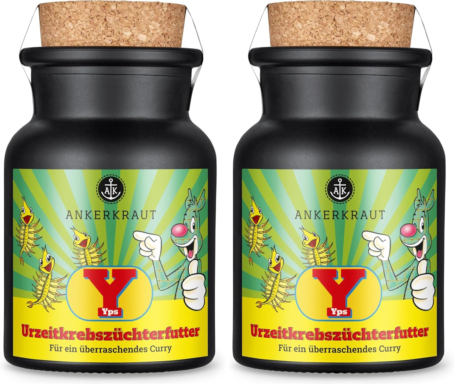 Ankerkraut x Yps Urzeitkrebszüchterfutter, Gewürzmischung für Rice, Gemüse und Snacks, mit Rote Beete, Kurkuma und Zwiebel, sin sal, 80 g en corcho