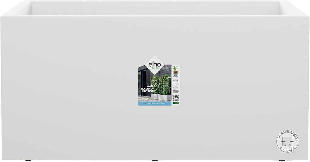 elho Vivo Next Square 30 - Cutie cu flori pentru interior și exterior - 100% plastic reciclat - L 29,5 x Î 29,5 cm - Negru/Negru viu