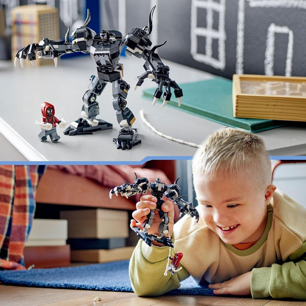 LEGO Marvel Venom Mech vs. Miles Morales Figuras de acción móviles para niños Set de Spider-Man con minifiguras de duelo de superhéroes Juguete de regalo para niños y niñas 6 años 76276 Juegos de construcción Besuche den LEGO-Store