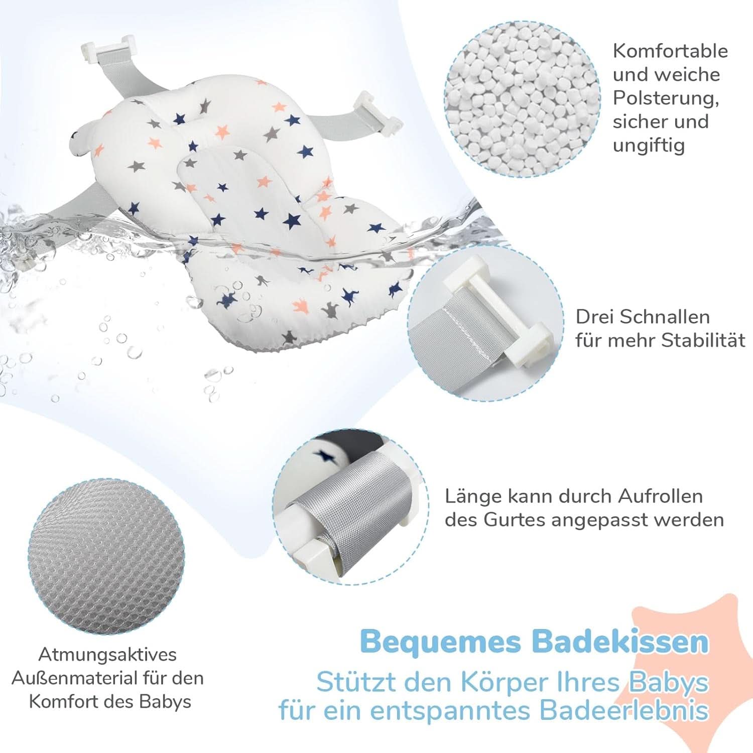 DEANIC Bañera portátil y plegable, apta para 0-6-12 meses Madre e Niño Naty Shop