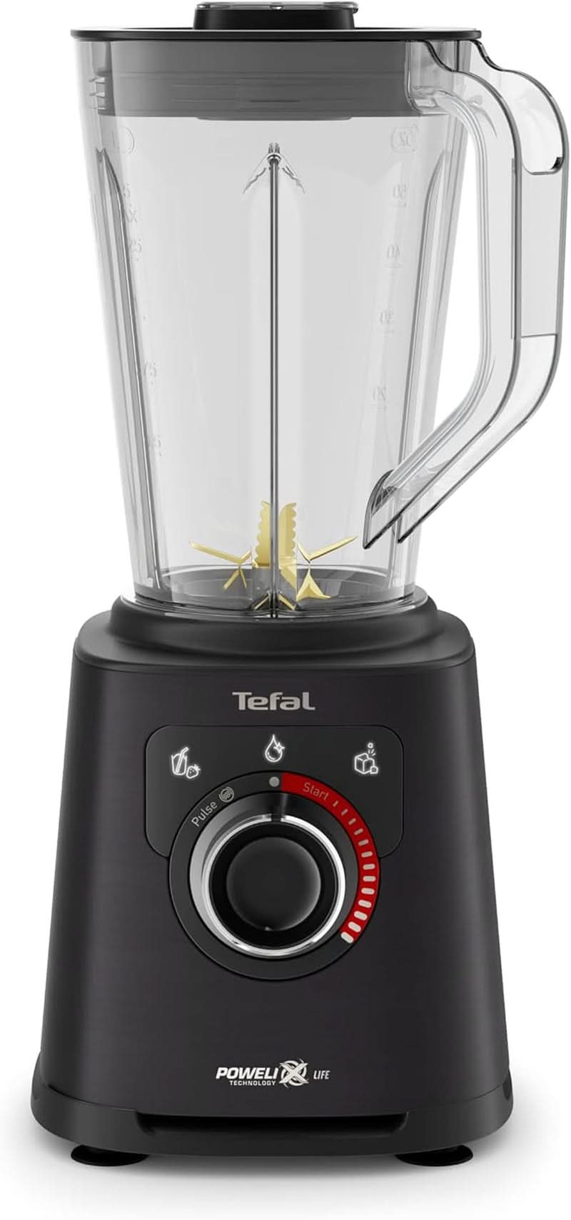 Batidora con base Tefal Perfectmix+, 3 programas automáticos, Powelix-Klingentechnologie, sistema de refrigeración por aire, 2 L de capacidad, Tritan-Behälter, Inkl. Spatel, Schwarz, BL88A831 Cocina Naty Shop