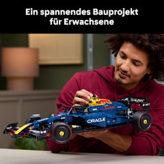 LEGO Technic Oracle Red Bull Racing RB20 F1 Rennauto Modell - Formel 1 Bauset zum Sammeln - V6-Motor, Getriebe, Lenkung & DRS im Maßstab 1:8 - Giftidee für Erwachsene & Teenager 42206
