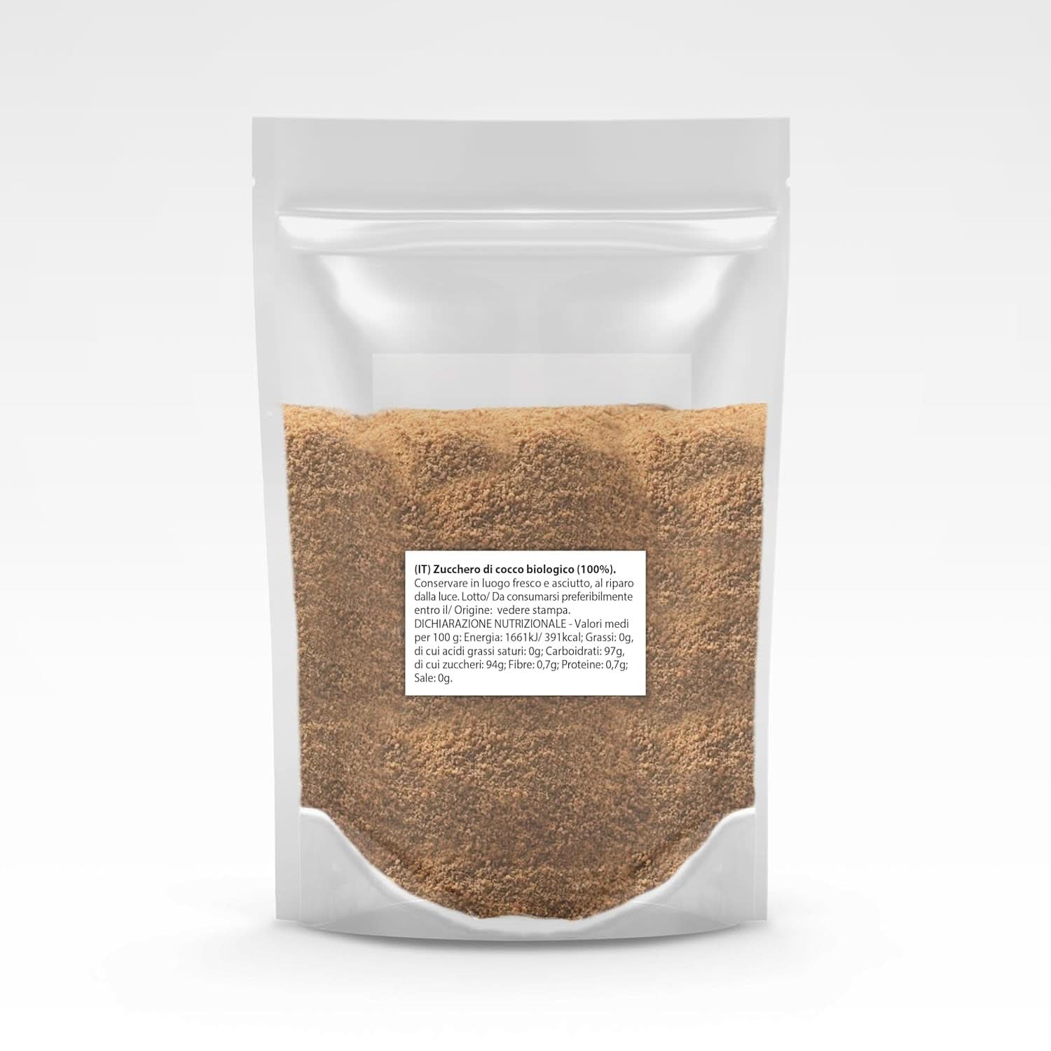 Azúcar de coco-100% ecológico, sin refinar, 1 Kg Edulcorantes Naty Shop