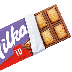 Milka LU – Chocolate con leche alpino con galletas LU crujientes – 87g