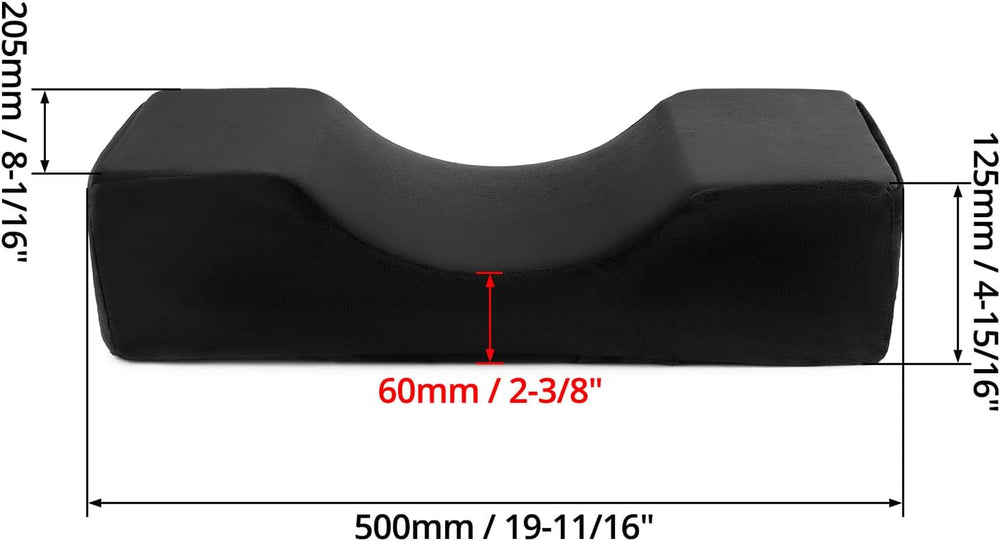 QWORK® Pernă pentru gene, pernă de machiaj de frumusețe în formă de U, pernă ergonomică pentru gene pentru alungire, pernă pentru gene din spumă de memorie pentru uz casnic în salonul de frumusețe (negru) Perne ortopedice cervicale Naty Shop