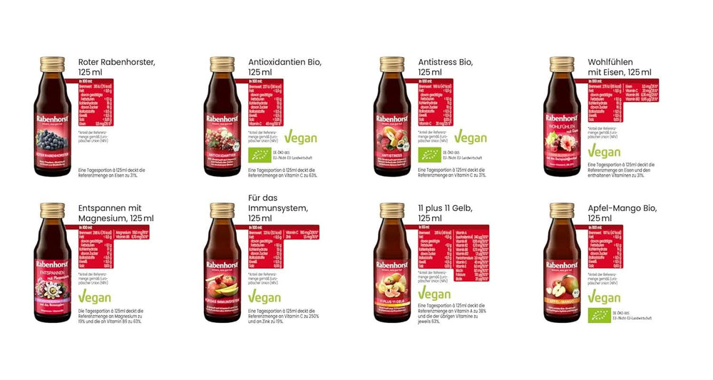 Paquete mini degustación Rabenhorst, 8 variedades o 3 botellas (24 X 125 ml) Bebidas sin alcohol Naty Shop