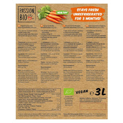 Zumo de zanahoria ecológico - Elaborado con zanahorias alemanas y holandesas, 3 litros Bebidas sin alcohol Naty Shop