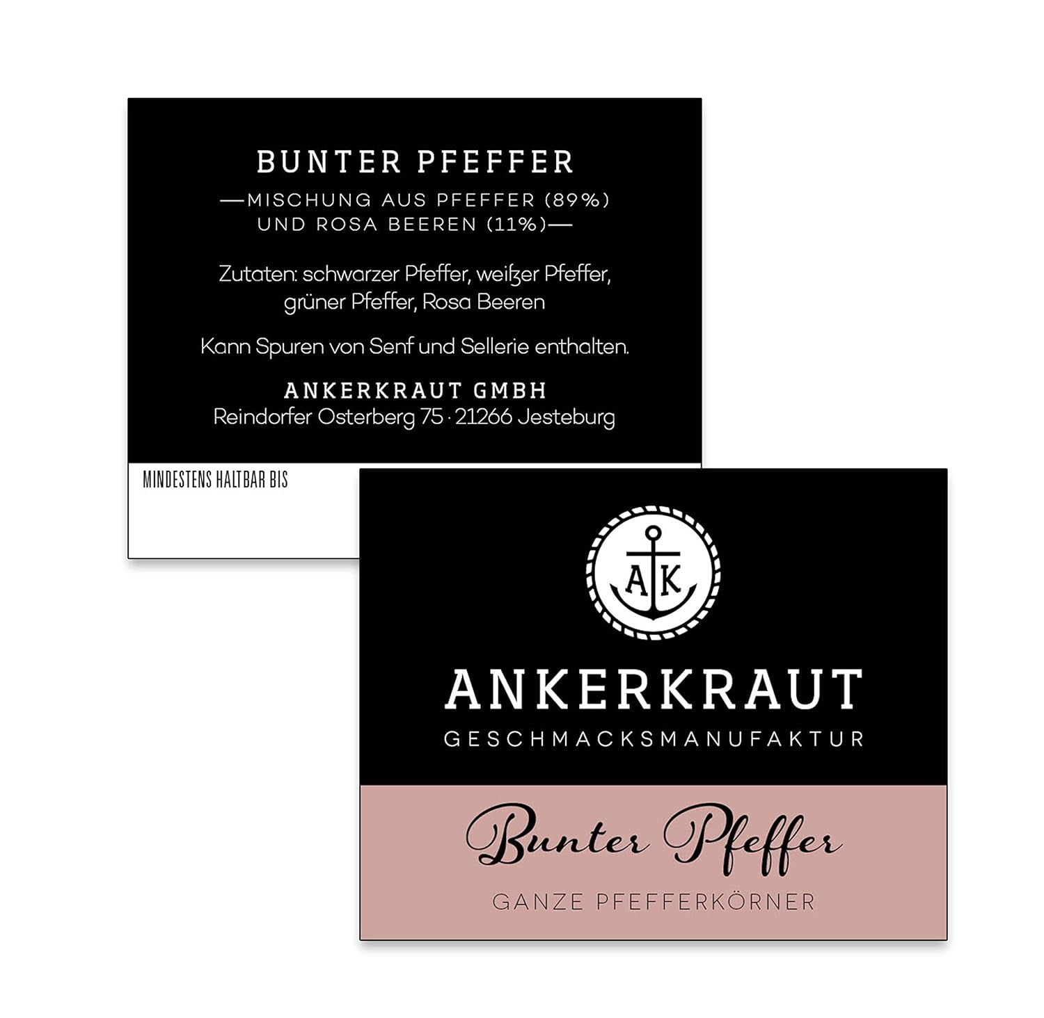 Ankerkraut Bunter Pfeffer, ganze Pfefferkörner für die Pfeffermühle, 150 g en la bolsa