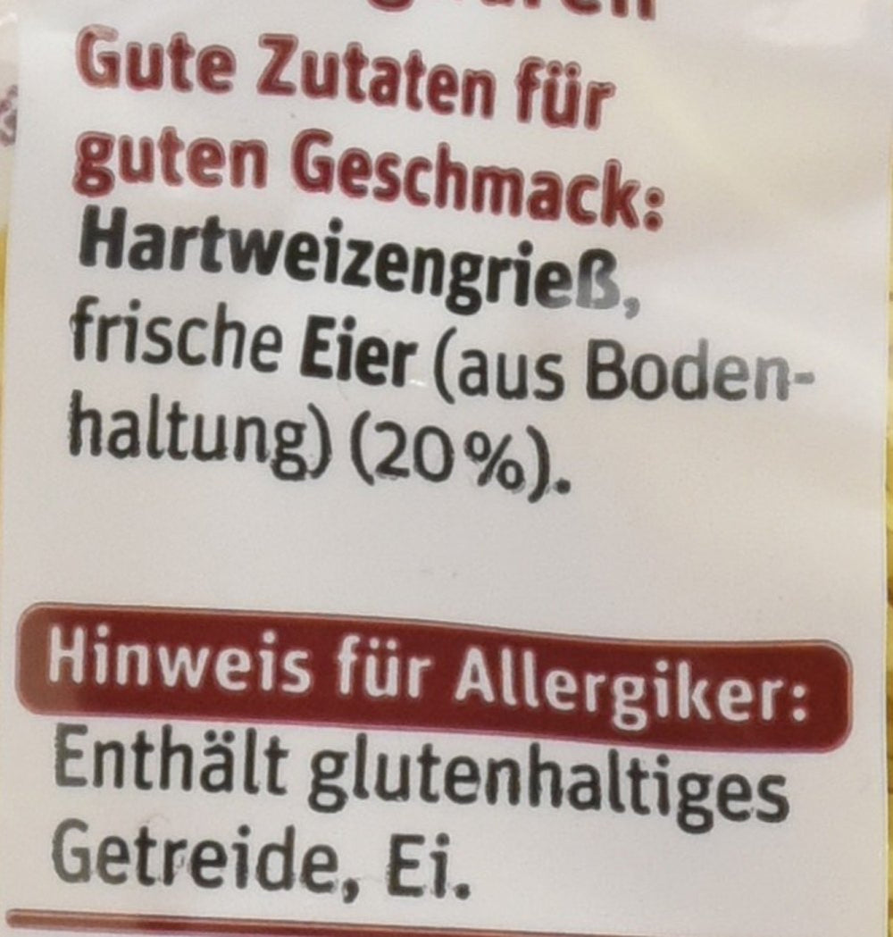 tegut... Fideos al huevo Pack de 6 (6 x 250g)