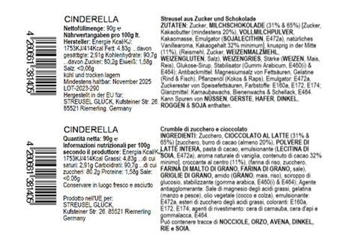 Sprinkles Cenicienta, Navidad Oro Blanco, 90 gramos Naty Shop