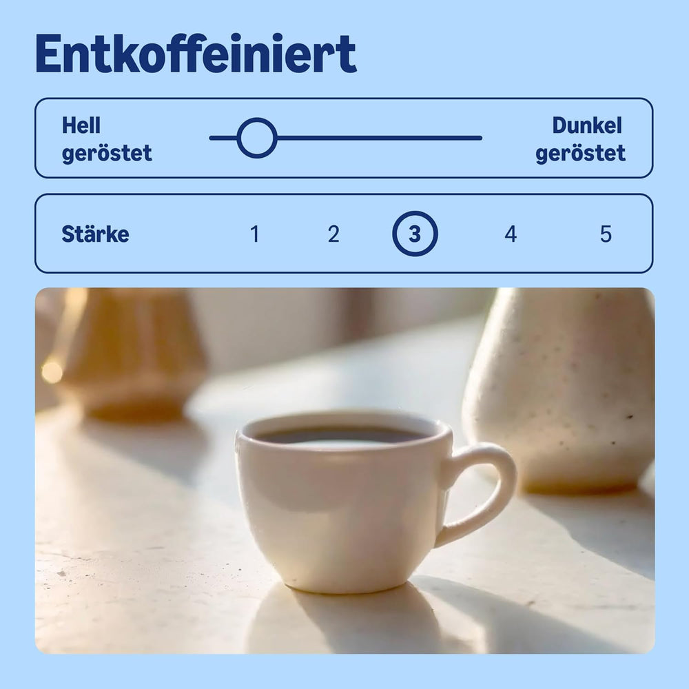 by Amazon Kaffeebohnen, entkoffeiniert, Lichte Röstung, 2 kg (2 Packungen mit 1 kg), Rainforest Alliance zertifiziert