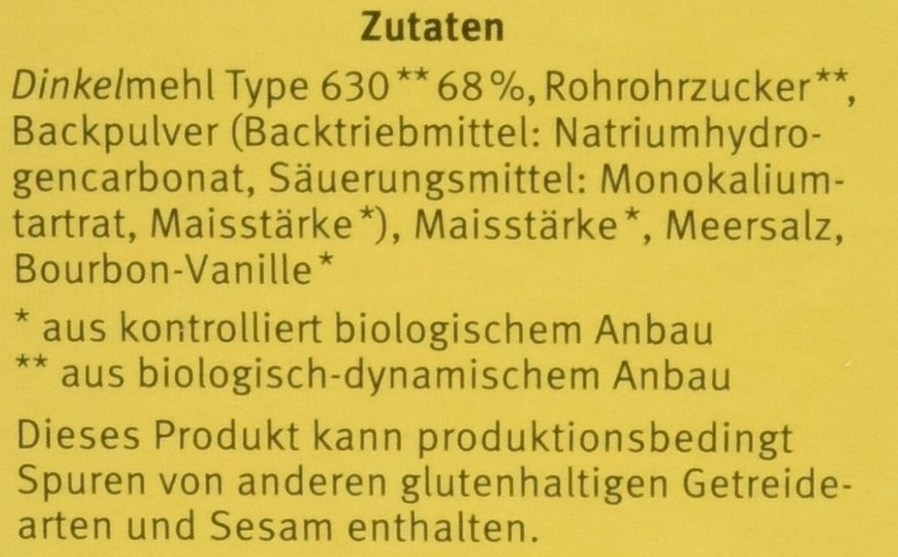 Demeter Bauck Hof Bio Dinkel Wafflen, 200 G Mezcla para hornear y cocinar Naty Shop