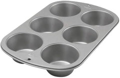 Wilton 445291 445291 Molde para muffins Jumbo, revestimiento antiadherente, 6 agujeros, 4,5 X 22,2 X 34,2 cm, acero Moldes y bandejas para hornear Naty Shop