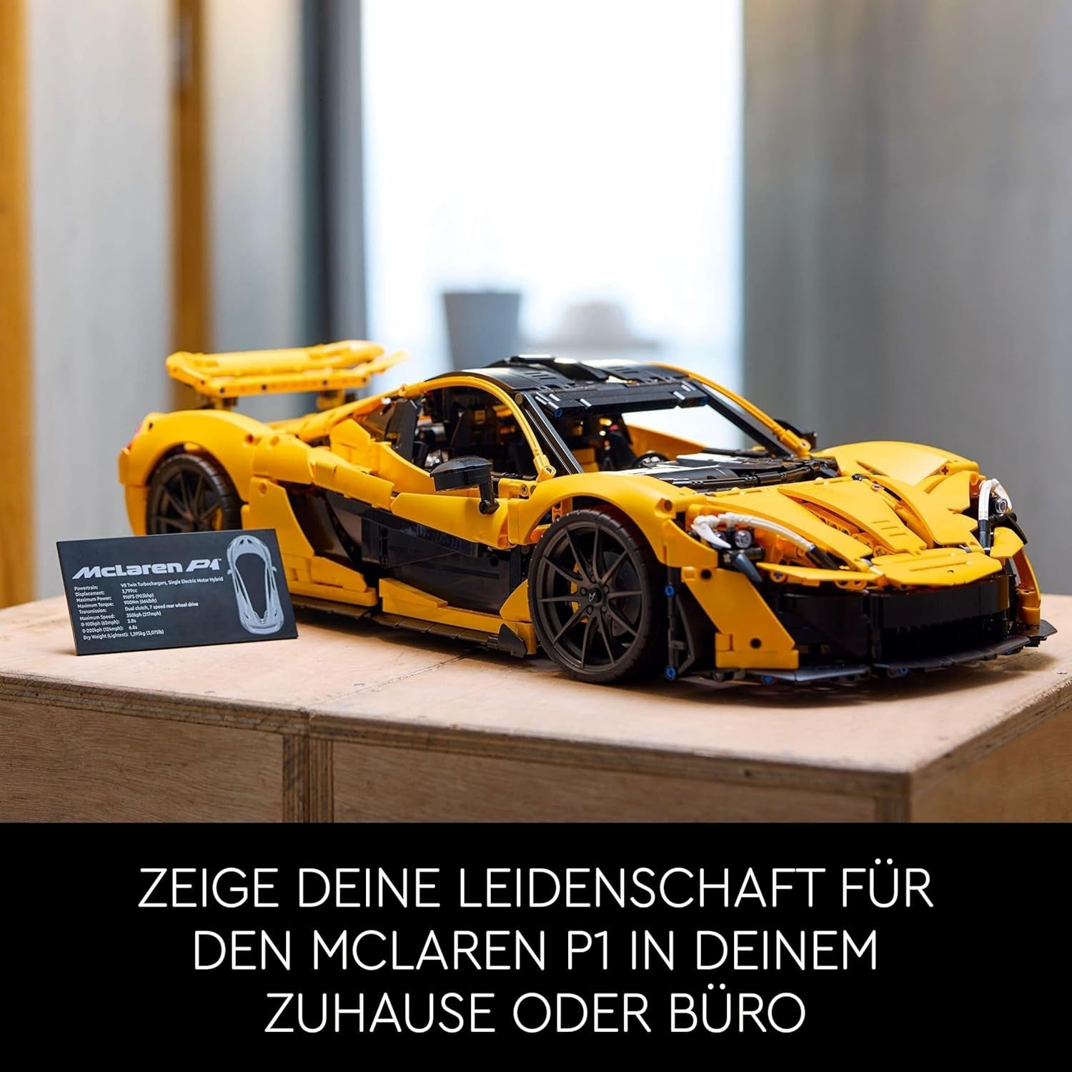 LEGO Technic Juego de superdeportivo Mclaren P1 para adultos, regalo para aficionados a los coches, motor de pistón V8, transmisión de 7 velocidades, coche a escala, juego de coches de juguete 42172 Juegos de construcción Besuche den LEGO-Store