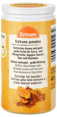 Ostmann Gewürze - Kurkuma gemahlen | Perfektes Gewürz für Curry- und Reisgerichte | Verleiht Gerichte eine goldgelbe Farbe | Ingredientes Naturales | 40 g en Der Streudose