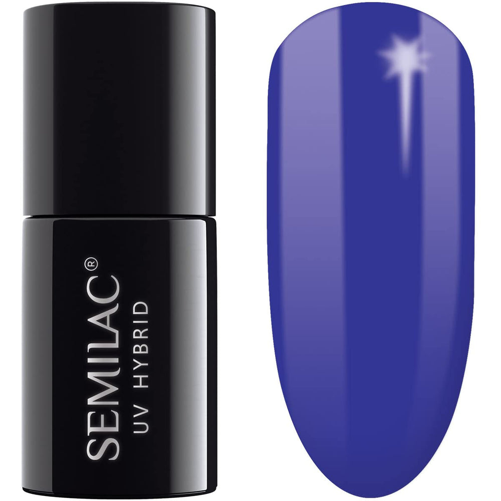 Semilac UV Nagellack Hybrid 404 Muffin de Frijoles Negros 7ml Kollektion Sabores de Otoño