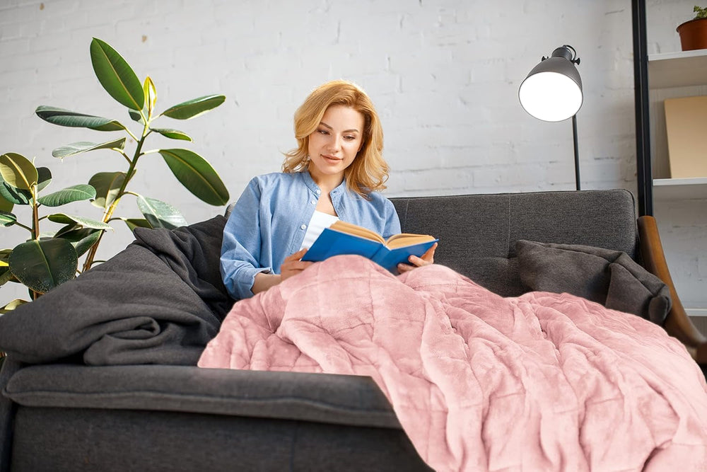 Manta Sherpa lastrada Emma Barclay, 127 x 152 cm, rosa rubor Emma Barclay Beds and Blankets