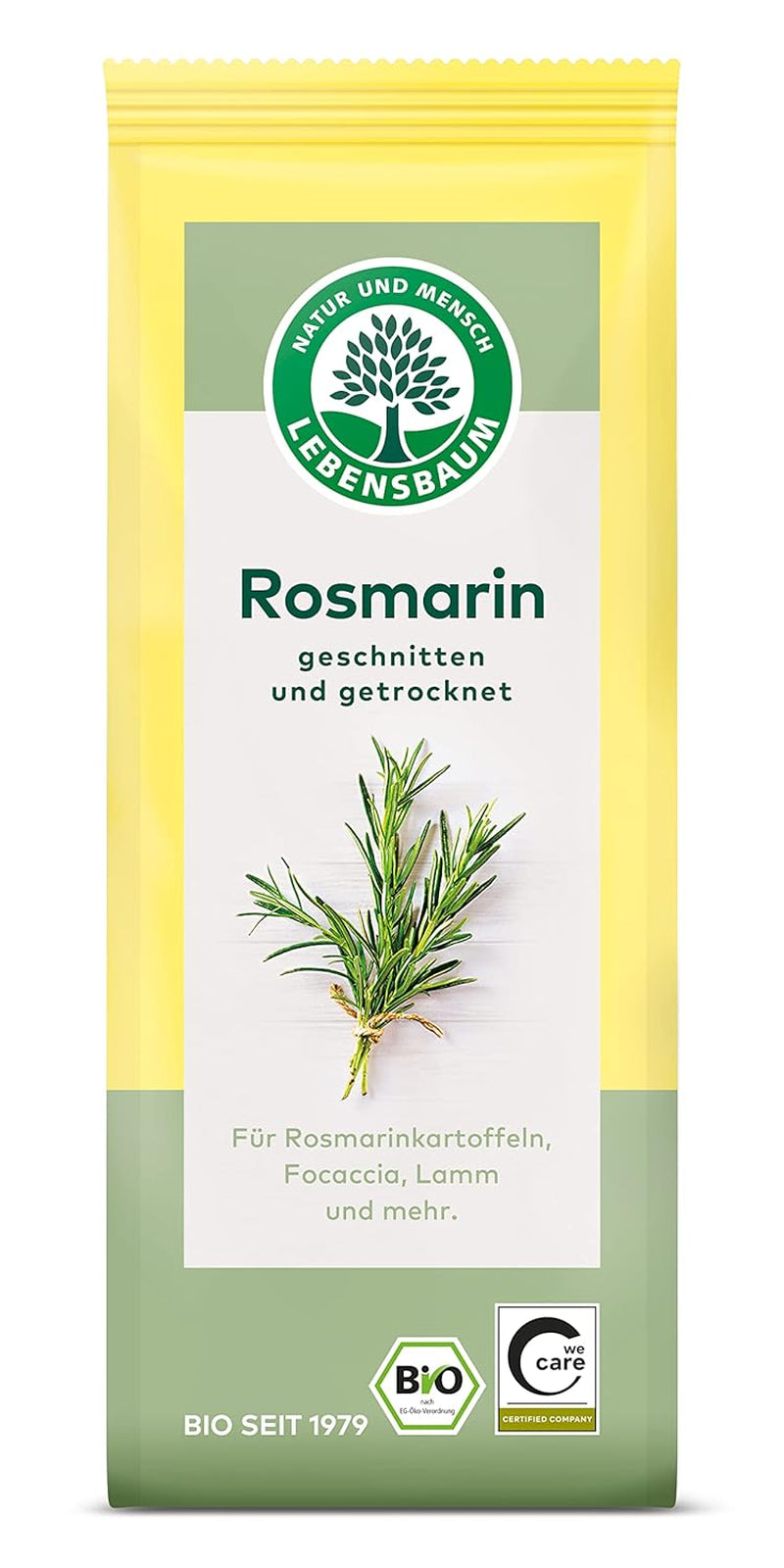Lebensbaum Liebstöckel geschnitten, Bio-Gewürz mit würzigem Geschmack, Maggi-Kraut für Suppen, Marinaden, Fleisch- und Fisch-Gerichte, vegano, 15g