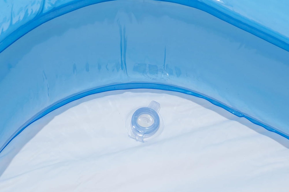 Bestway - Piscina Hinchable Rectangular Blue Deluxe, 211 x 132 x 46 cm, Azul/Blanco