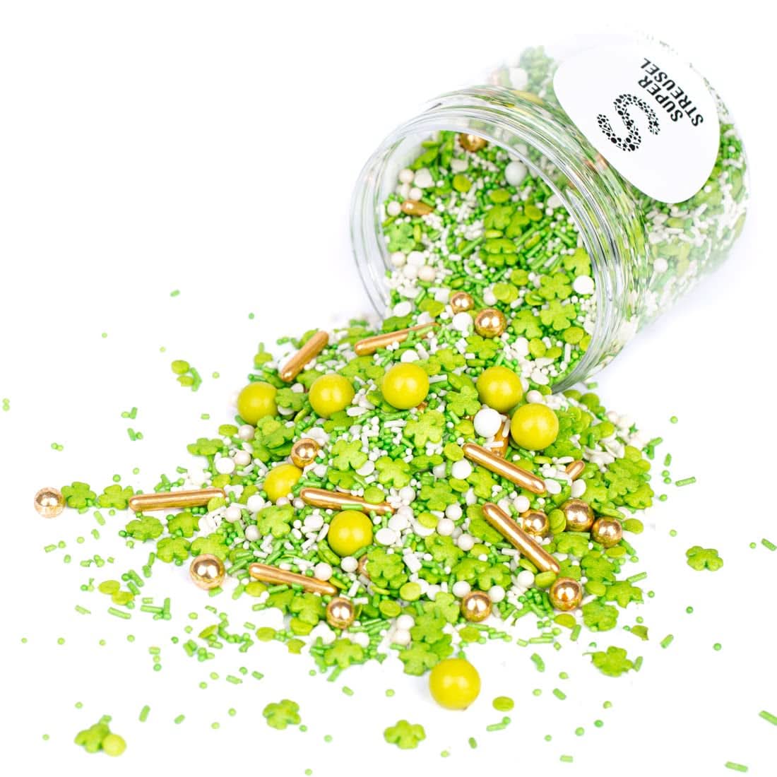 Super Streusel, Lucky Charms, Sprinkles de Azúcar Verde, 90 gramos Sprinkles Naty Shop 90 gramos