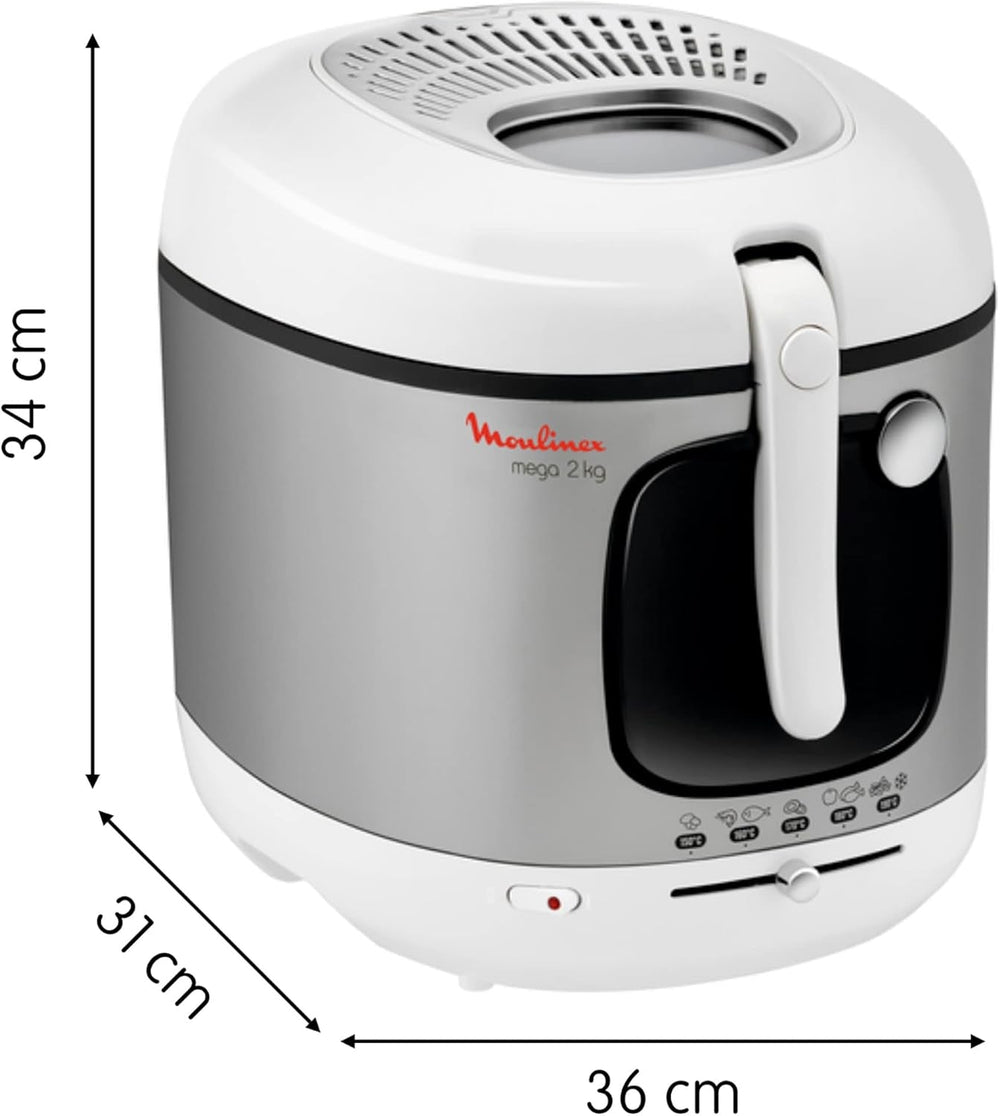 Freidora AM4800 Mega 2Kg, freidora de aceite, filtro de olores, 1800 W Electrodomésticos Naty Tienda