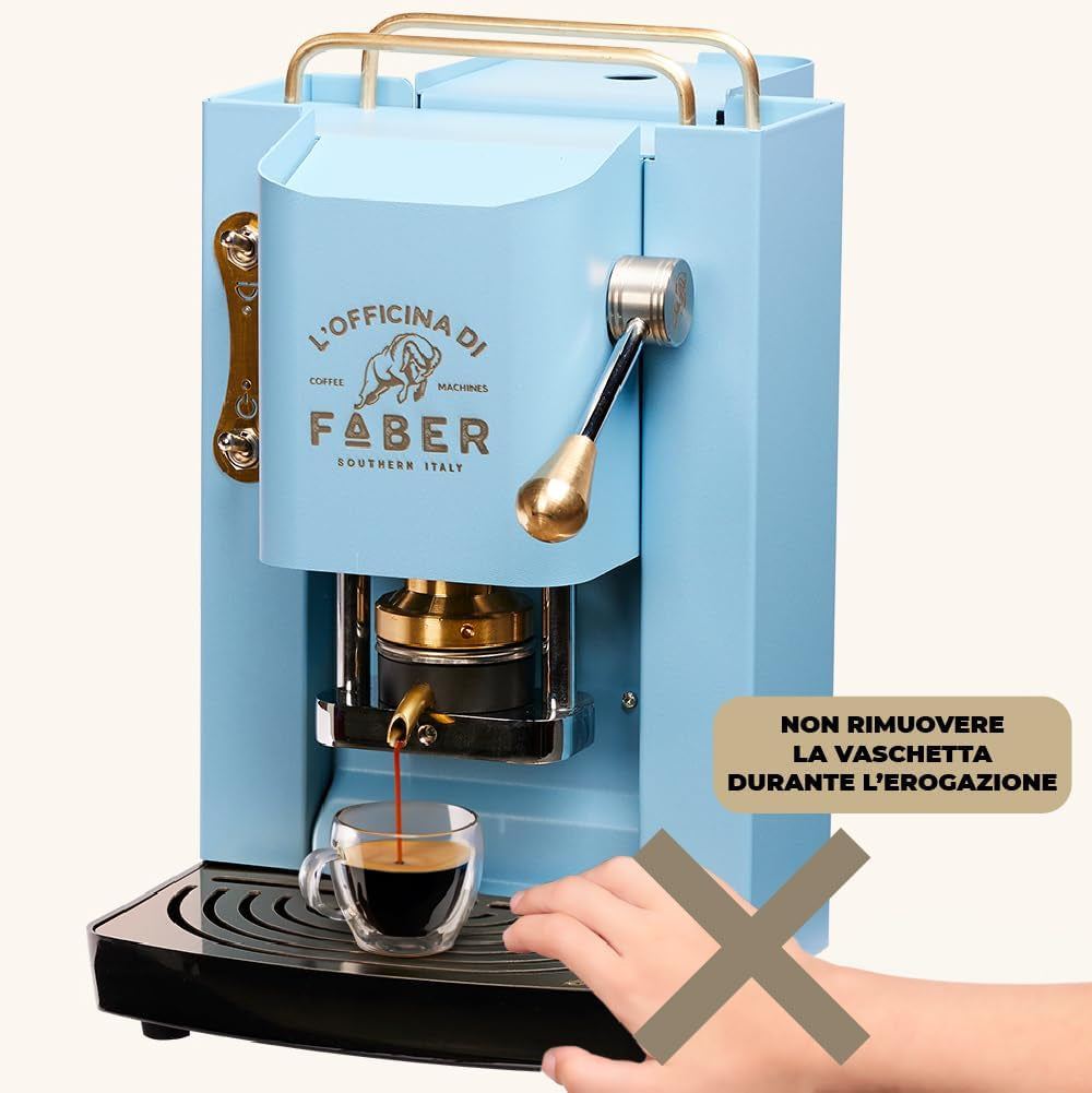Espressor Faber Pro Deluxe din alamă cu capsule de hârtie Ese 44 mm