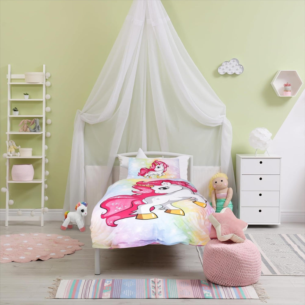 Ropa de cama para niña, Unicornio, 100 x 135 cm y 40 x 60 cm, algodón Ropa de cama - infantil Naty Shop