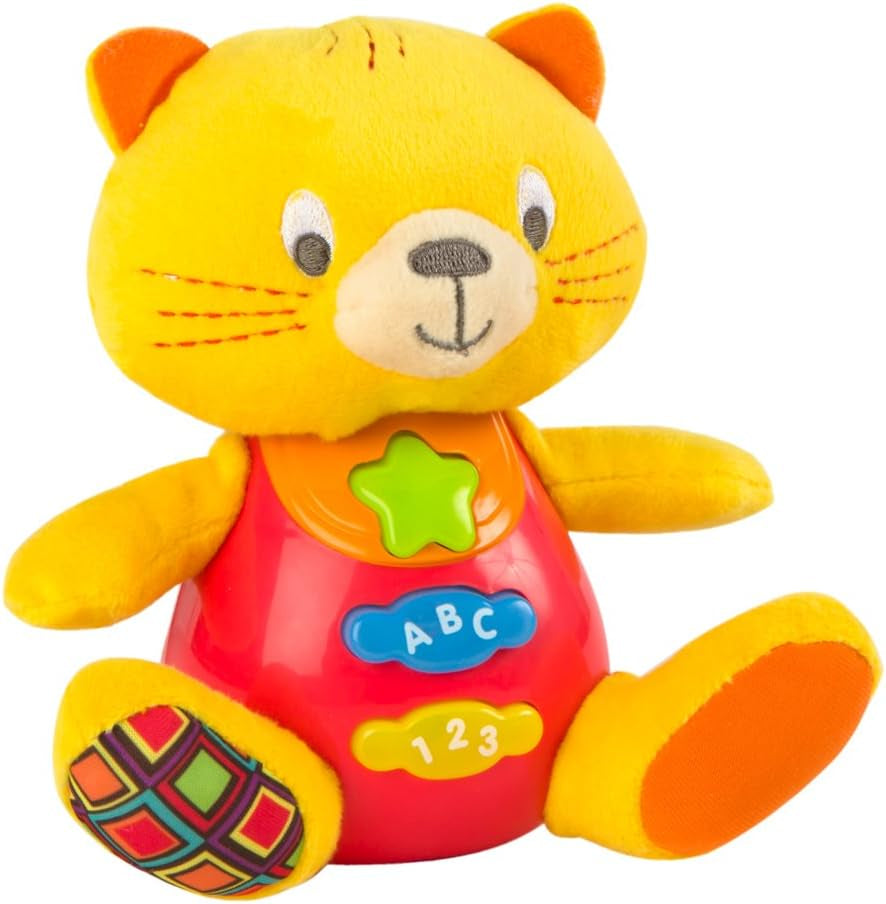 winfun 85178 elefant de jucărie moale pentru bebeluși, vorbitor și cu lumini colorate, limba: spaniolă Jucarii Bebe Naty Shop Pisică