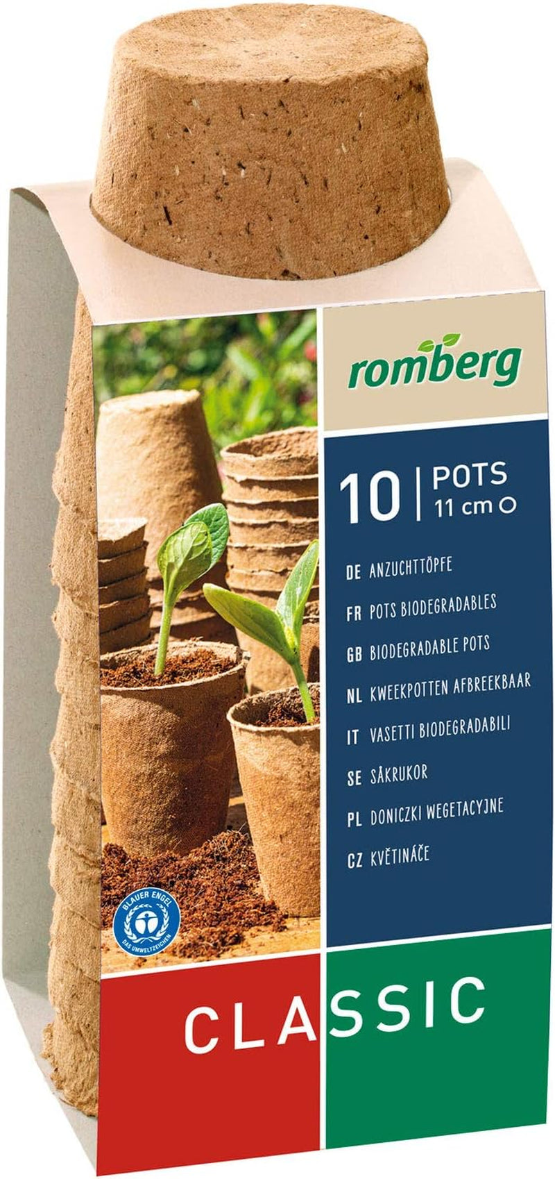 Ghivece pentru răsaduri de cocos Romberg 10091100 (ghivece pentru plante) Classic - 6 cm, rotunde, fără turbă, biodegradabile, 26 bucăți