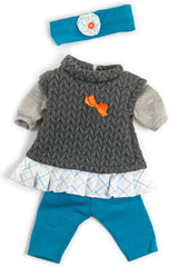 Miniland Set Puppenkleidung 40cm, Ropa, Leggins y Stirnband, Übergangszeit