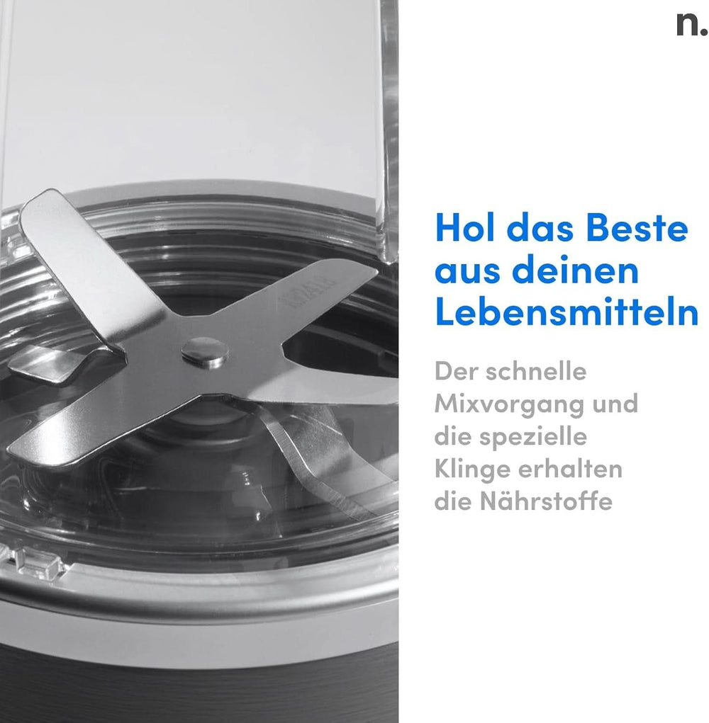 Nutribullet Original, Batidora eléctrica, Zerkleinerer, Smoothiemixer, Smoothie Maker, 600 W Leistung, Einfach Und Schnell in Der Anwendung, Kompakt, Leicht Zu Reinigen, NB603DG Kitchen Naty Shop