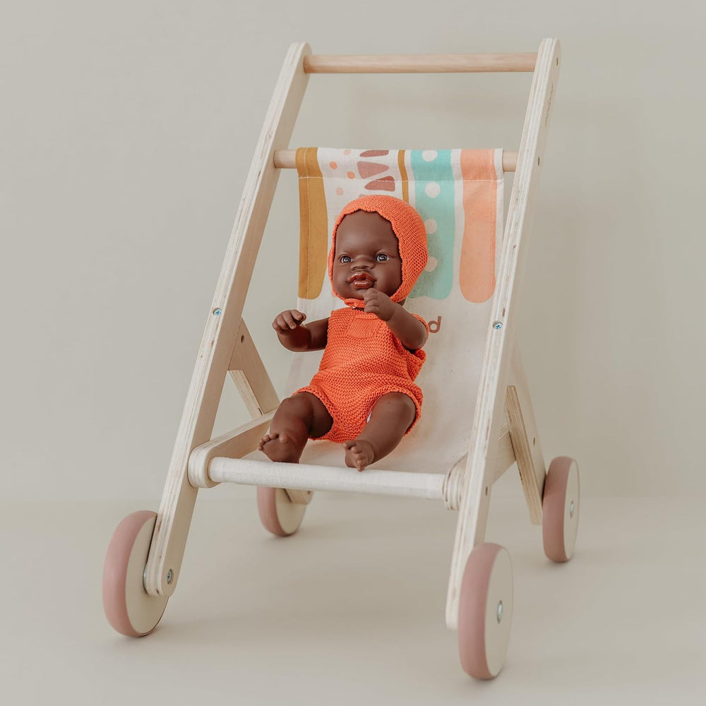 Păpușă Miniland Baby, băiat african, 32 cm, anatomic corect