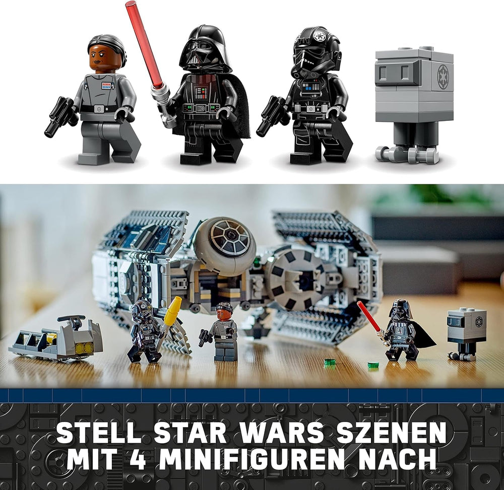 LEGO Star Wars Kit de modelo de bombardero TIE con minifiguras de Darth Vader con sable de luz y droide Gonk, juguete para construir Starfighter como regalo 75347 Juegos de construcción Besuche den LEGO-Store