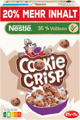 Nestlé Cookie Crisp (+20%), cereal integral de desayuno para niños, paquete de 1 (1x450g)