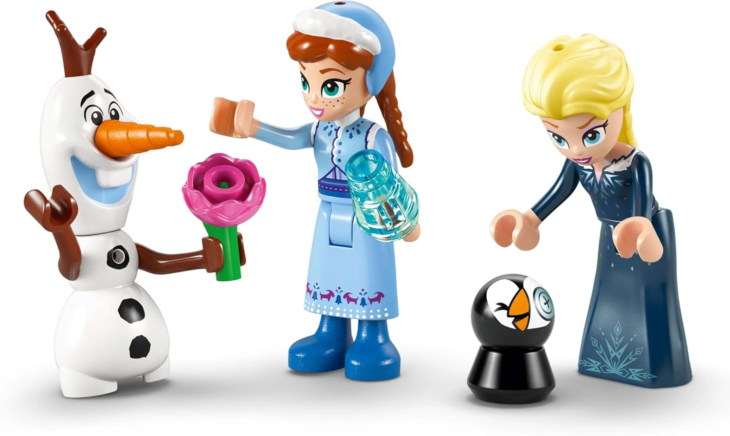 LEGO Ç€ Castillo Arendelle de Frozen de Disney, juguete de princesa con minimuñecas ELSA, Anna y Olaf y una figura de pingüino, juego de fantasía, regalo para niñas de 5 años 43265 Juegos de construcción Besuche den LEGO-Store