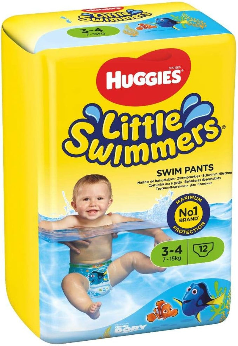 Pañales de natación Huggies Little Swimmers, talla 3-4, paquete de 12, 7-15 kg