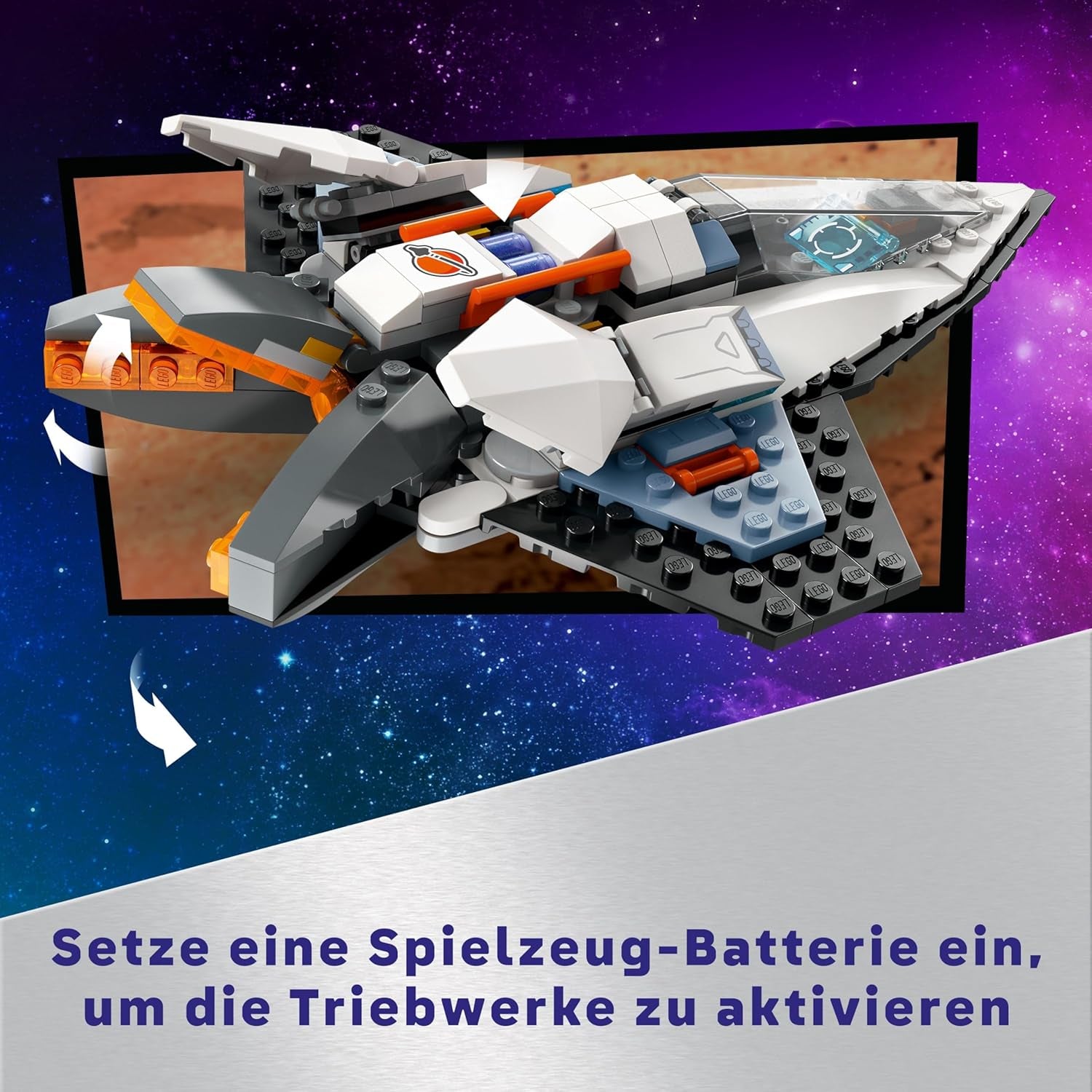 LEGO City Raumschiff, Weltraum-Spielzeug mit Space Shuttle para niños de 6 años, set con figura de astronauta 60430