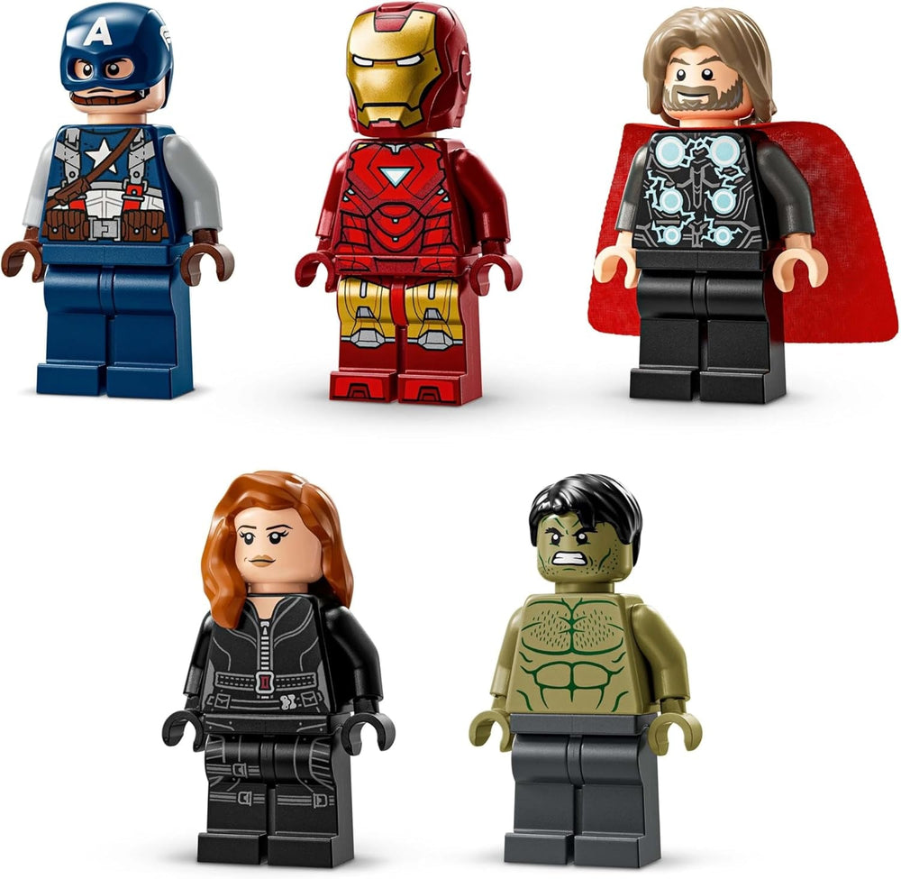LEGO Marvel: Logotipo de Marvel y minifiguras - Set de colección de Hulk, Thor, Iron Man, Black Widow y Capitán América - Set de construcción de figuras de Los Vengadores - Regalo para niños y niñas a partir de 12 años 76313 Juegos de construcción Beuche den LEGO-Store