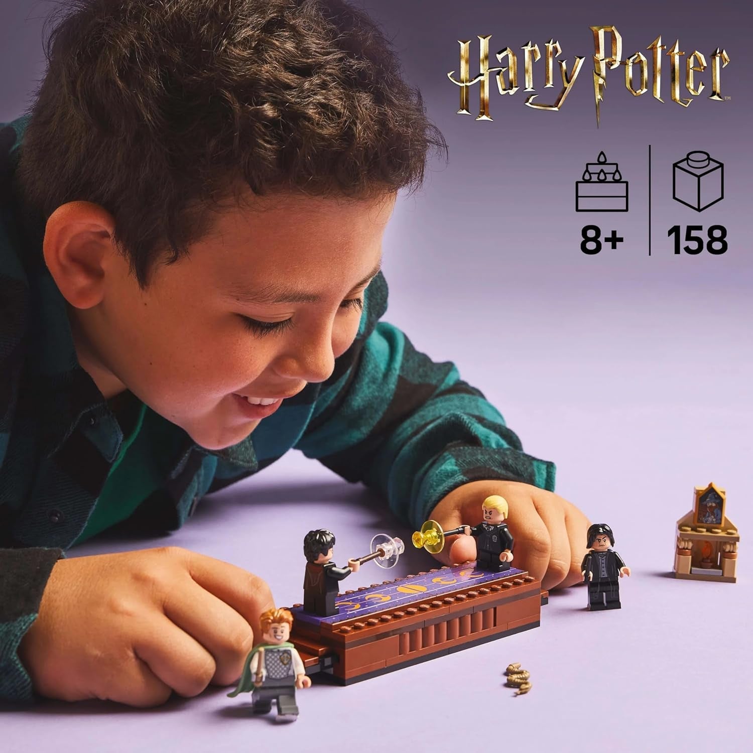 LEGO Harry Potter Castillo de Hogwarts: Juego de construcción del club de duelo con 4 minifiguras incl. Draco Malfoy, Gilderoy Lockhart y Severus Snape, set Con función Para niños y niñas a partir de 8 años 76441 Juegos de construcción Besuche den LEGO-Store