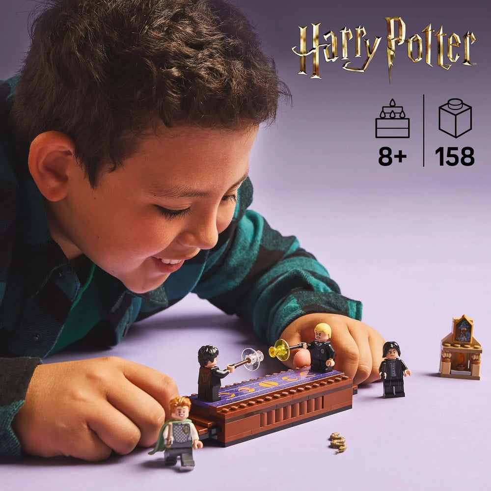 LEGO Harry Potter Castillo de Hogwarts: Juego de construcción del club de duelo con 4 minifiguras incl. Draco Malfoy, Gilderoy Lockhart y Severus Snape, set Con función Para niños y niñas a partir de 8 años 76441 Juegos de construcción Besuche den LEGO-Store