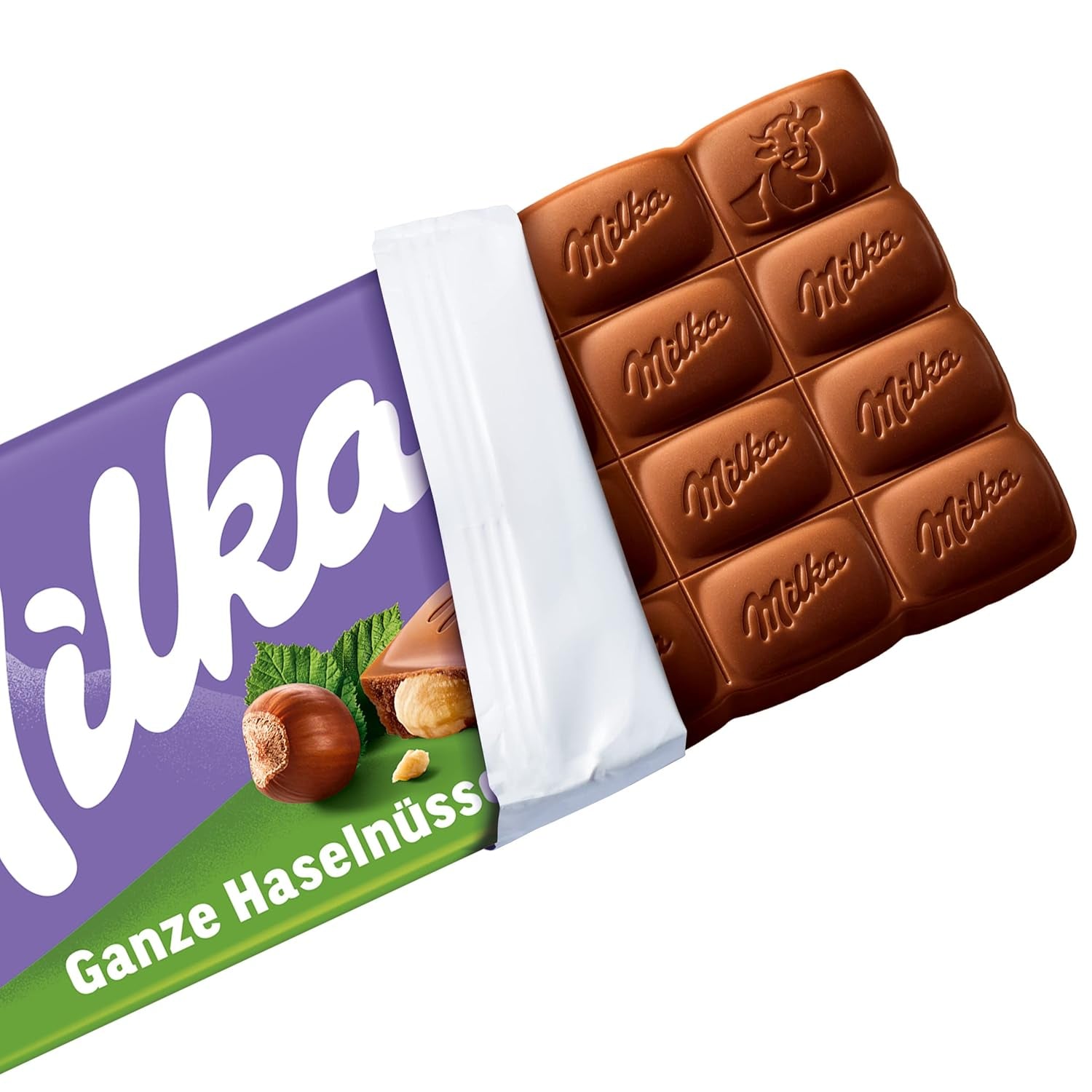 Milka Alpine Chocolate con leche con avellanas enteras - Chocolate con nueces crujientes - 17 x 95g