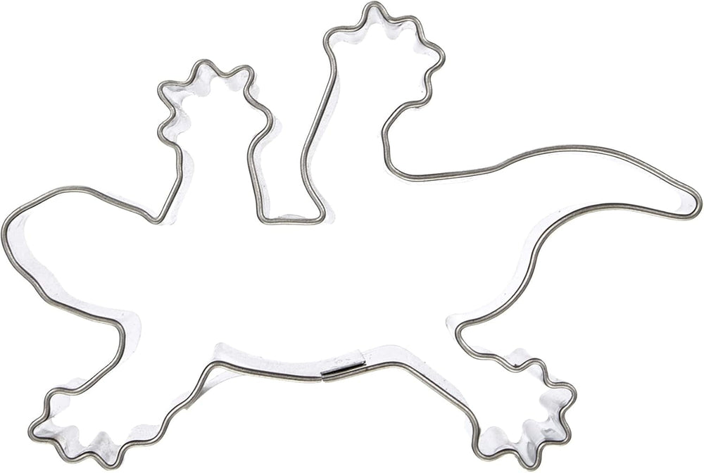 Formă de biscuiți Städter, oțel inoxidabil, șopârlă aprox. 7cm, 7 x 4,5 x 2 centimetri, argintie