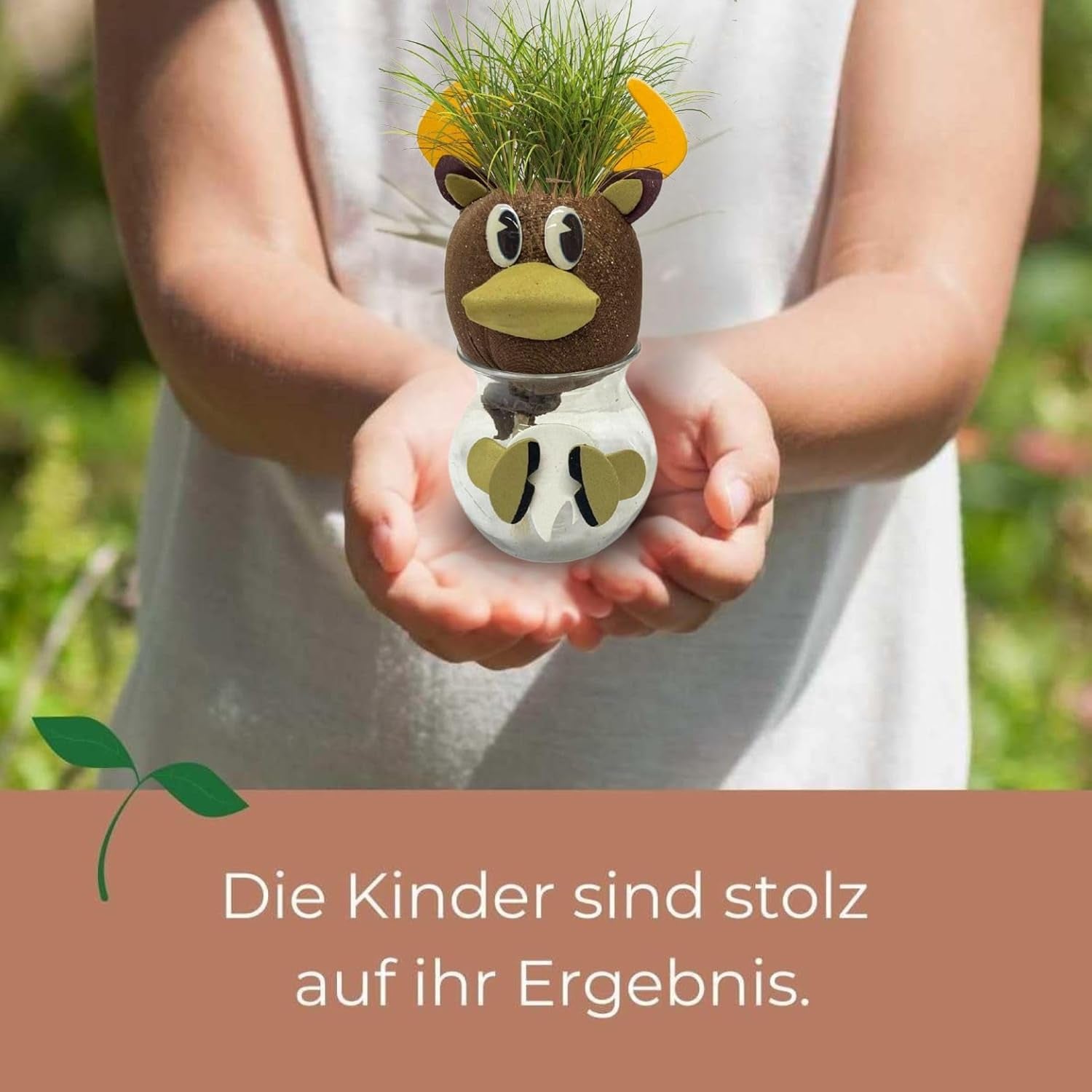 Bada Bing Graskopf Juego de 4 piezas incl. Wasserbehälter Waldtiere DIY Tiere – Rasenkopf Tierkopf mit Rasensamen – Experiment für Kinder – Spaß mit Lerneffekt – Geschenk Mitbringsel Kindergeburtstag Mitgebsel
