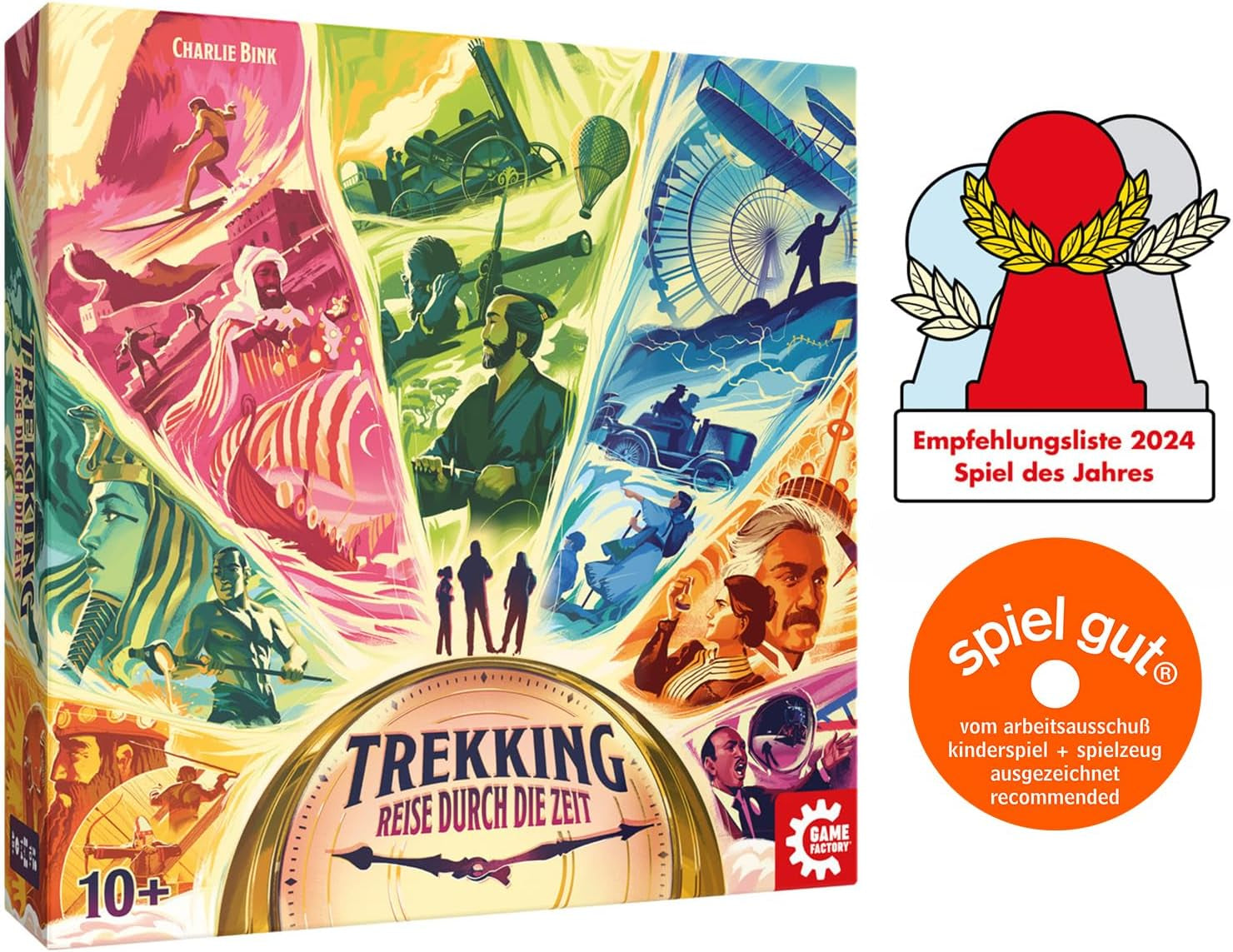 Game Factory 646098 Senderismo, viajes en el tiempo, juego de mesa para 1-4 jugadores, mayores de 10 años, juego familiar