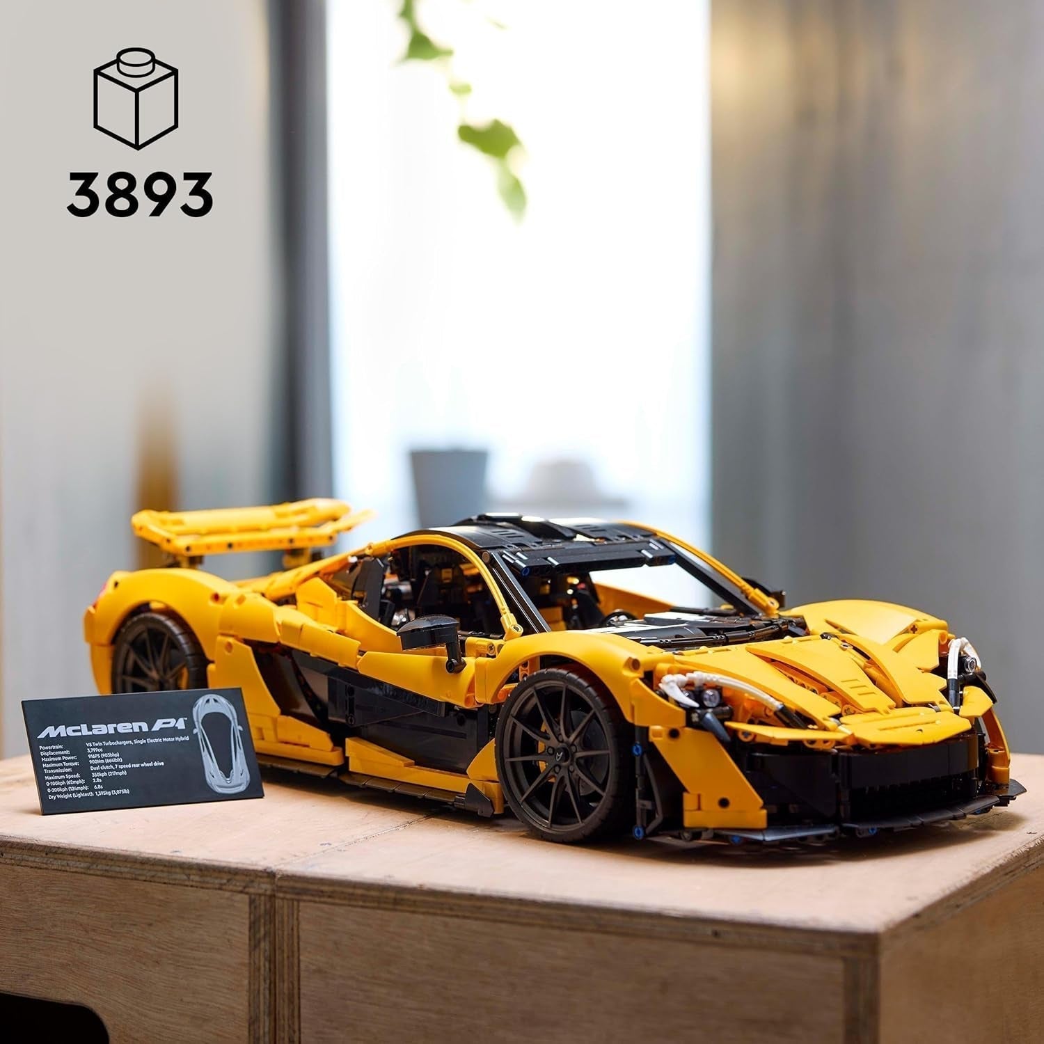 LEGO Technic Juego de superdeportivo Mclaren P1 para adultos, regalo para aficionados a los coches, motor de pistón V8, transmisión de 7 velocidades, coche a escala, juego de coches de juguete 42172 Juegos de construcción Besuche den LEGO-Store