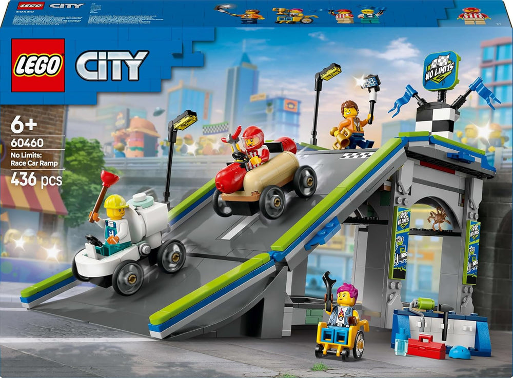 LEGO City No Limits: Carrera de Jaboneras con Rampa - Juguete de construcción para niños y niñas a partir de 6 años - Set con 2 cajas de jabón y 4 minifiguras de Racer - Idea de regalo para niños 60460 Juegos de construcción Besuche den LEGO-Store