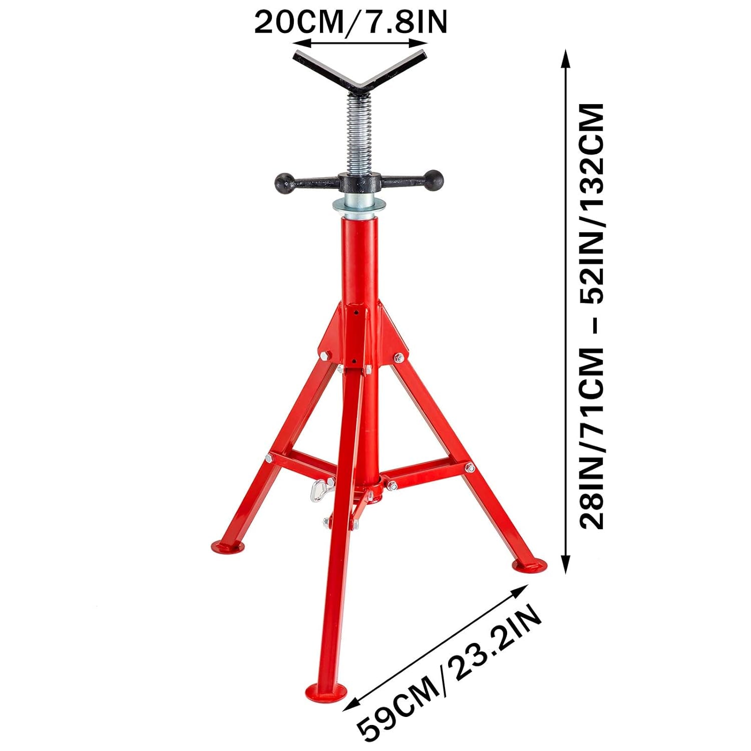 Suport pentru furtun VEVOR 4500 lbs Suport pentru furtun cu cap în V pentru susținerea furtunului în timpul înfiletării, reglabil pe înălțime până la 132 cm