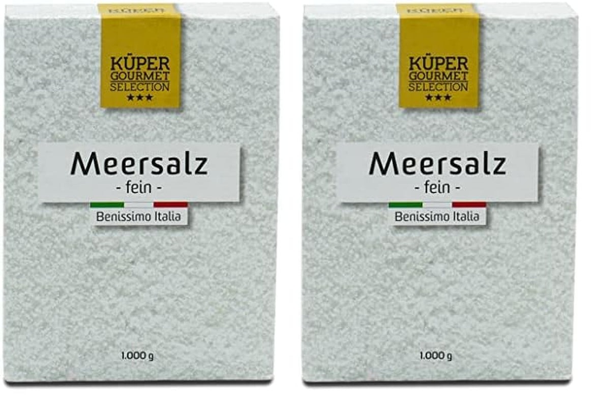 Küper Selection Meersalz - 1000 g de sal gruesa para condimentar y refinar - ohne Zusätze oder chemische Nachbehandlung