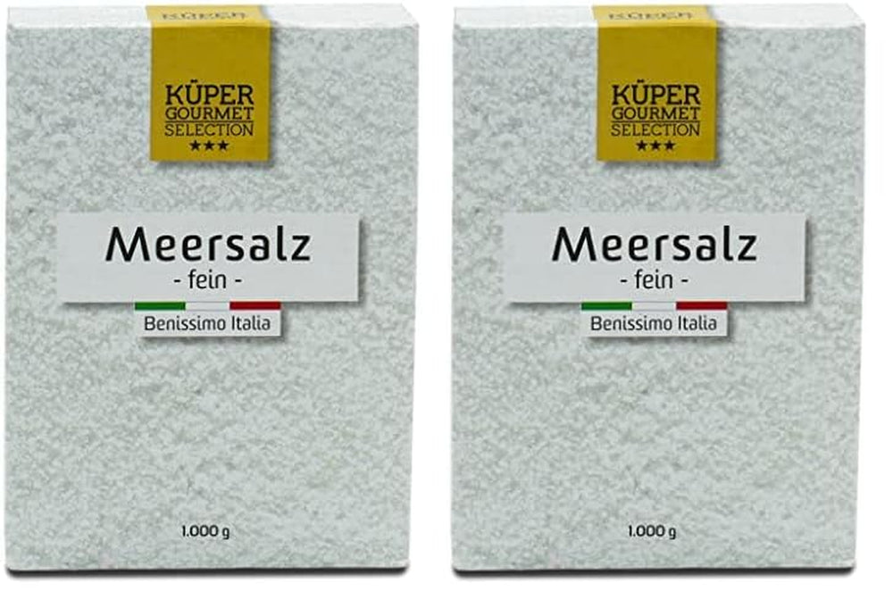 Küper Selection Meersalz - 1000 g de sal gruesa para condimentar y refinar - ohne Zusätze oder chemische Nachbehandlung