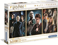 Clementoni 61884 Harry Potter - Puzzle de 3 x 1000 piezas a partir de 9 años, Puzzle colorido para adultos con colores llamativos, Juego de habilidad para toda la familia, Gran idea de regalo Puzzle Naty Shop Default Title